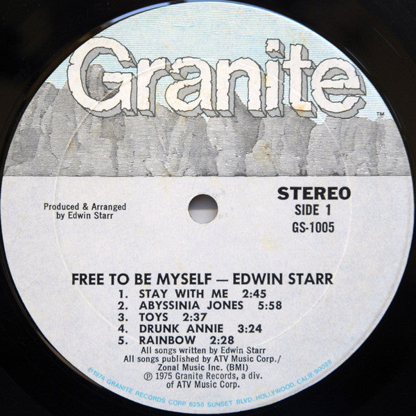 Edwin Starr : Free To Be Myself (LP, Album, Mon)