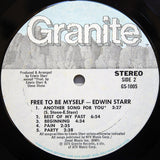 Edwin Starr : Free To Be Myself (LP, Album, Mon)