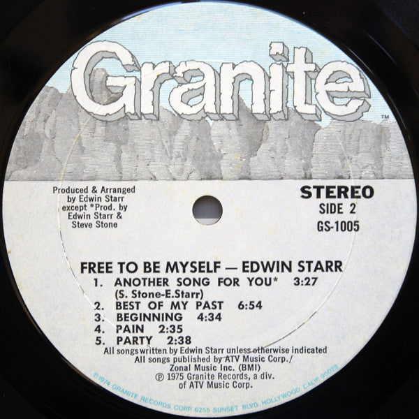 Edwin Starr : Free To Be Myself (LP, Album, Mon)