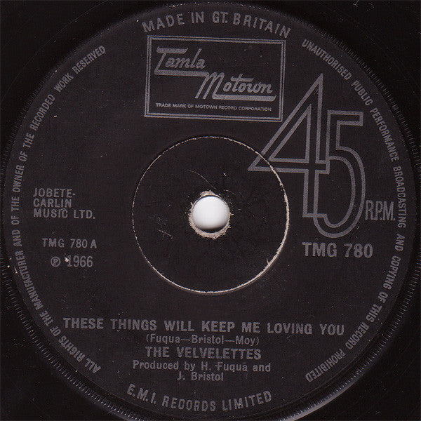 The Velvelettes : These Things Will Keep Me Loving You (7", Single, RE, Sol)