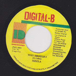 Sizzla : Why Should I (7", Single)