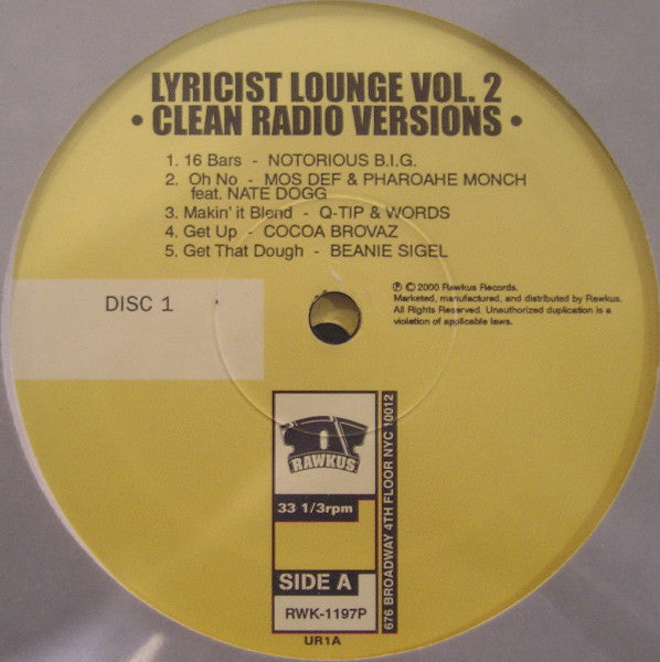 Various : Lyricist Lounge Vol. 2 (2xLP, Comp, Cle)