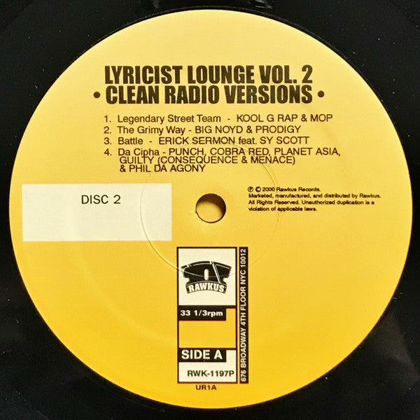 Various : Lyricist Lounge Vol. 2 (2xLP, Comp, Cle)