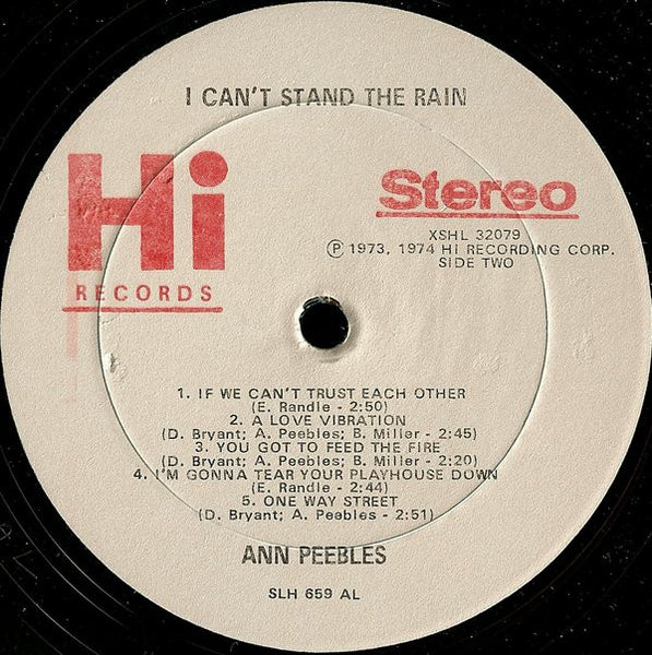 Ann Peebles : I Can't Stand The Rain (LP, Album, AL )
