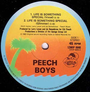 Peech Boys : Life Is Something Special (12")