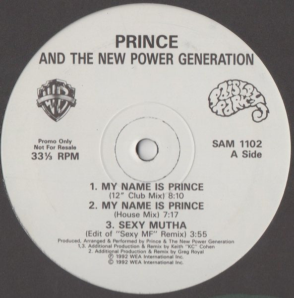 Prince And The New Power Generation : My Name Is Prince (12", Single, Promo)