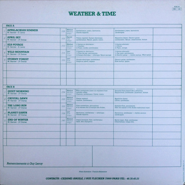 Michel Garnier - Jean-Pierre Dumas : Weather & Time (LP)