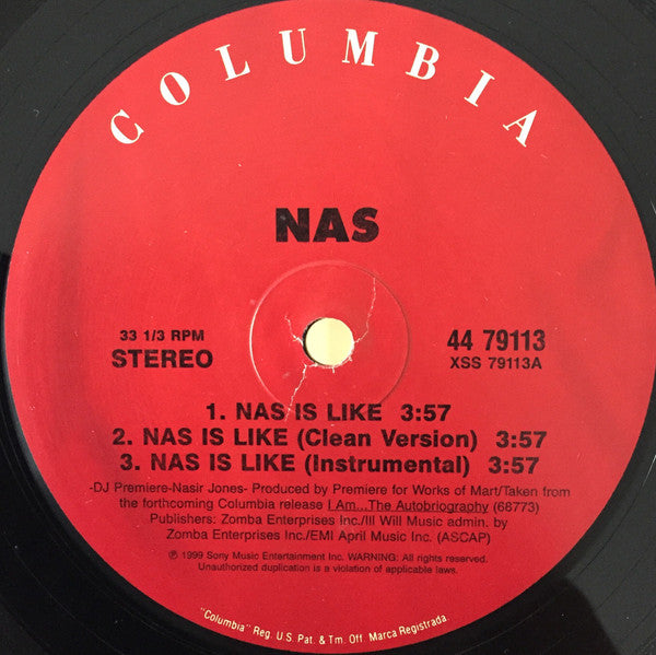 Nas : Nas Is Like / Dr. Knockboots (12")