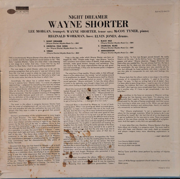 Wayne Shorter : Night Dreamer (LP, Album, RE)