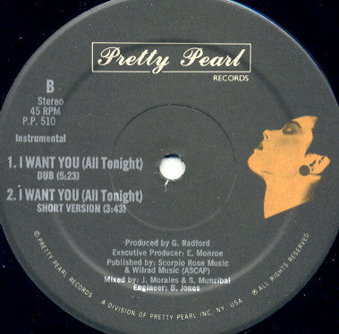 Curtis Hairston : I Want You (All Tonight) (12", Single)