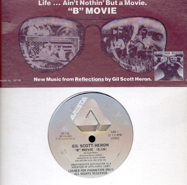 Gil Scott-Heron : "B" Movie (12", Promo)