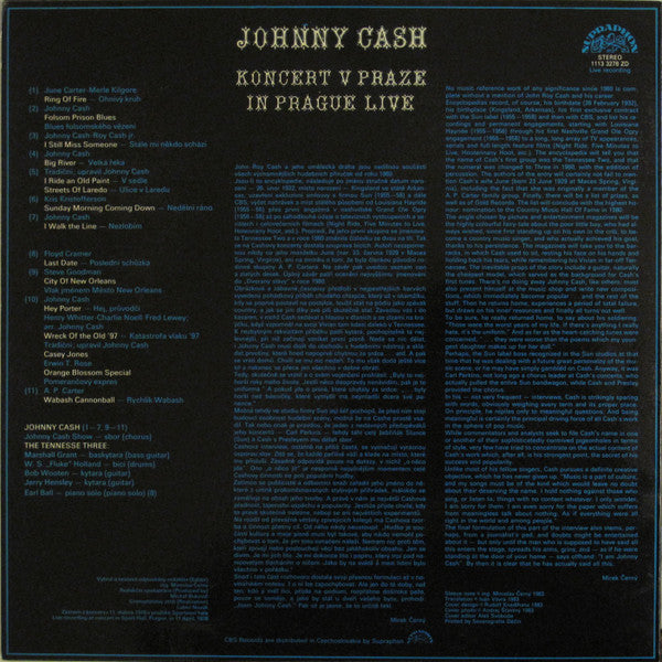 Johnny Cash : Koncert V Praze = In Prague Live (LP, Album)