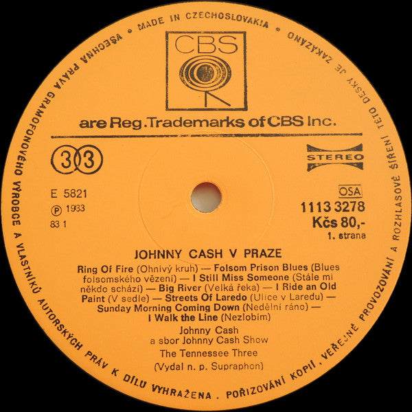 Johnny Cash : Koncert V Praze = In Prague Live (LP, Album)