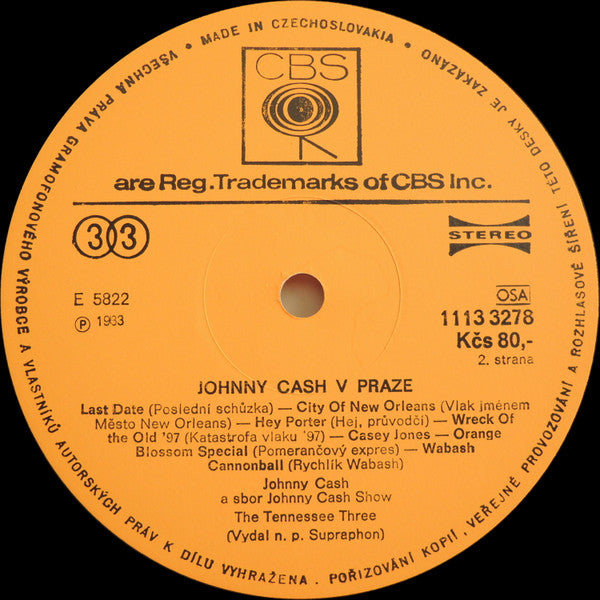 Johnny Cash : Koncert V Praze = In Prague Live (LP, Album)