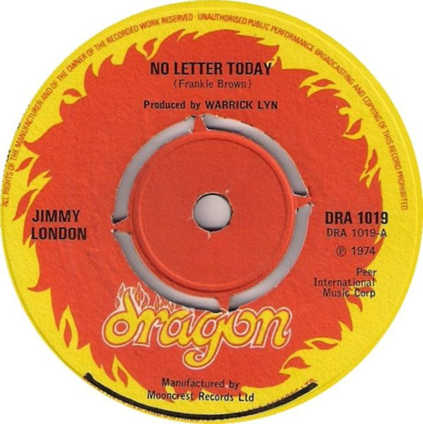 Jimmy London : No Letter Today / The Road Is Rough (7")