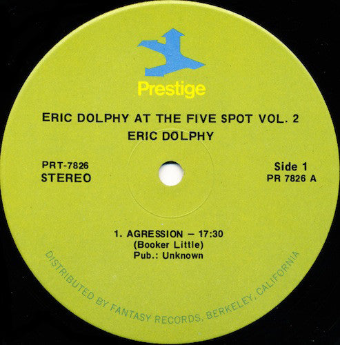 Eric Dolphy : At The Five Spot Volume 2 (LP, Album, RE)