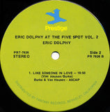Eric Dolphy : At The Five Spot Volume 2 (LP, Album, RE)