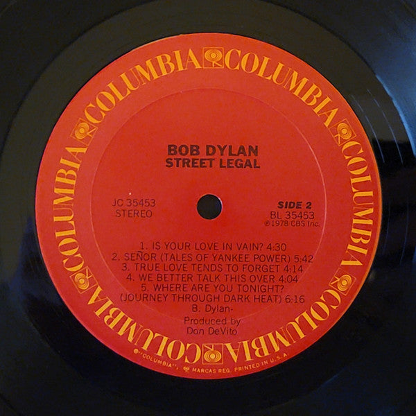 Bob Dylan : Street-Legal (LP, Album, Hyb)