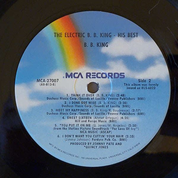 B.B. King : His Best - The Electric B.B. King (LP, Comp, RE, Pin)