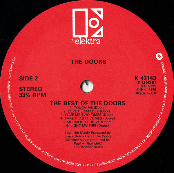 The Doors : The Best Of The Doors (LP, Comp, RE)