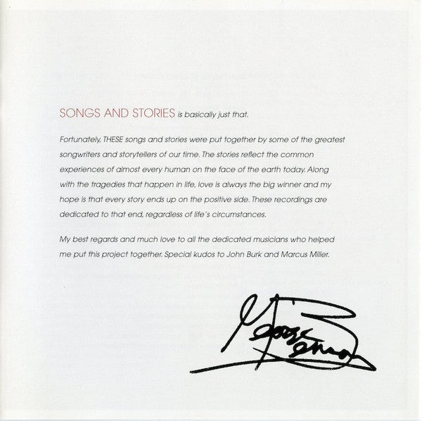 George Benson : Songs And Stories (CD, Album)