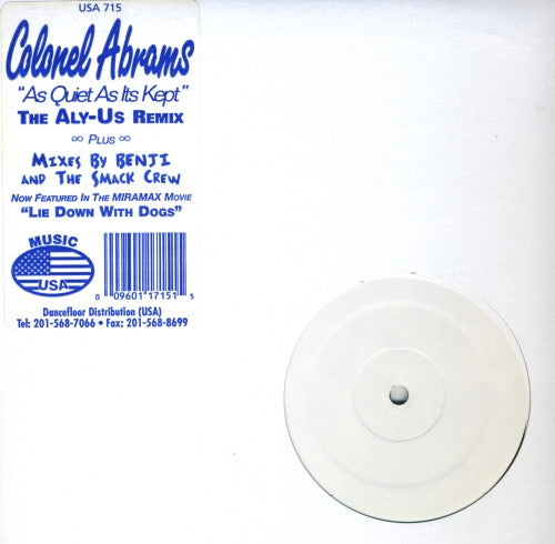 Colonel Abrams : As Quiet As Its Kept (12", W/Lbl)