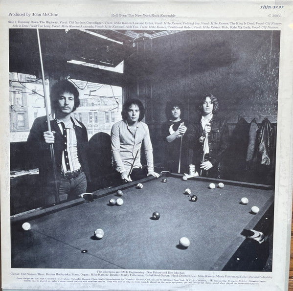 The New York Rock Ensemble : Roll Over (LP, Album, Pit)