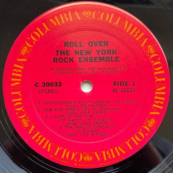 The New York Rock Ensemble : Roll Over (LP, Album, Pit)