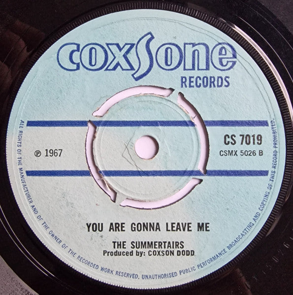 Jackie Mitto* And The Soul Vendors / The Summertairs : Ram Jam / You Are Gonna Leave Me (7")