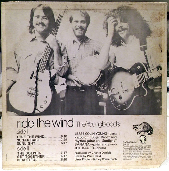 The Youngbloods : Ride The Wind (LP, Album, Pit)