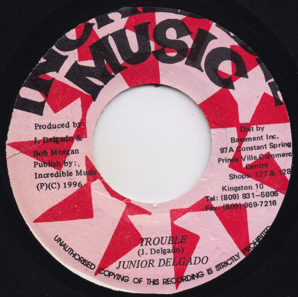 Junior Delgado : Trouble (7")