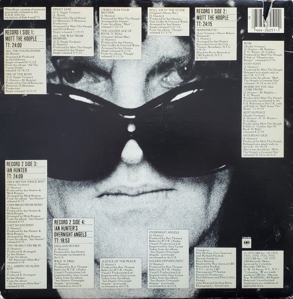 Ian Hunter : Shades Of Ian Hunter - The Ballad Of Ian Hunter & Mott The Hoople (2xLP, Comp, San)