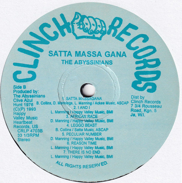 The Abyssinians : Satta Massagana (LP, Album, RP)