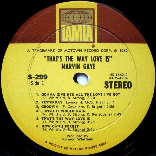 Marvin Gaye : That's The Way Love Is (LP, Album, Hol)