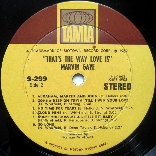 Marvin Gaye : That's The Way Love Is (LP, Album, Hol)