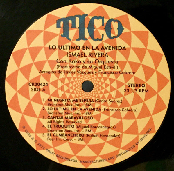 Ismael Rivera Con Kako Y Su Orquestra* : Lo Ultimo En La Avenida (LP, Album, RE)
