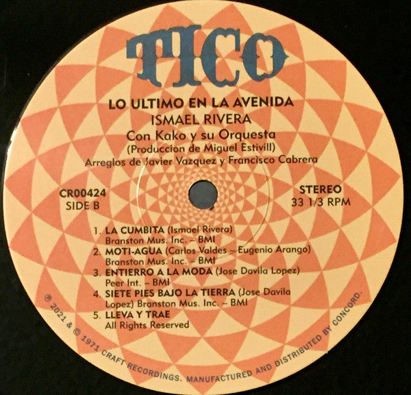 Ismael Rivera Con Kako Y Su Orquestra* : Lo Ultimo En La Avenida (LP, Album, RE)