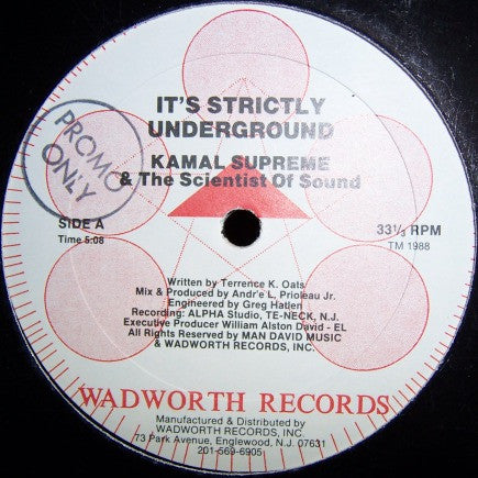 Kamal Supreme & The Scientist Of Sound : It's Strictly Underground (12")