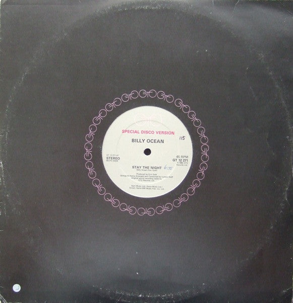 Billy Ocean : Stay The Night (Special Disco Version) (12")