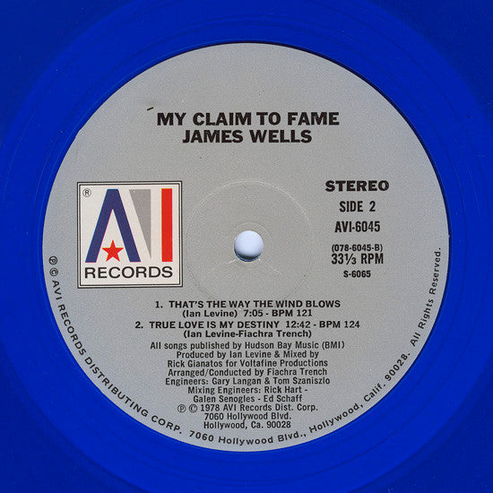 James Wells : My Claim To Fame (LP, Album, Blu)