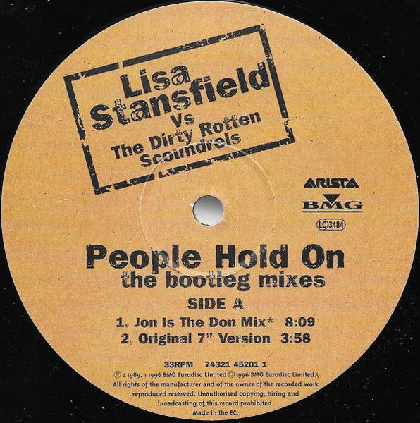 Lisa Stansfield Vs Dirty Rotten Scoundrels : People Hold On (The Bootleg Mixes) (12")