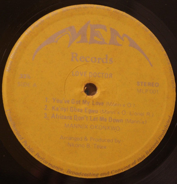 Mannix Okonkwo : Love Doctor (LP, Album)