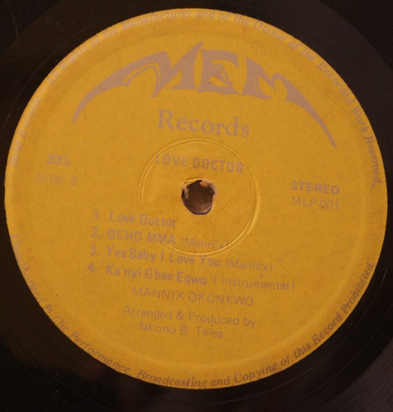 Mannix Okonkwo : Love Doctor (LP, Album)