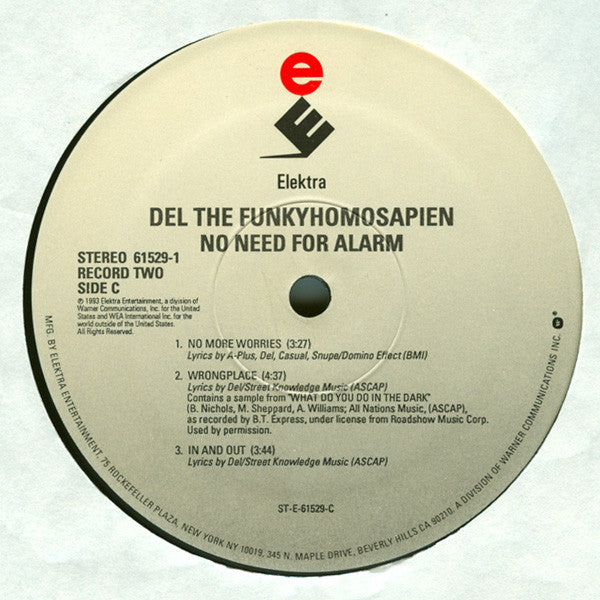 Del Tha Funkee Homosapien : No Need For Alarm (2xLP, Album)