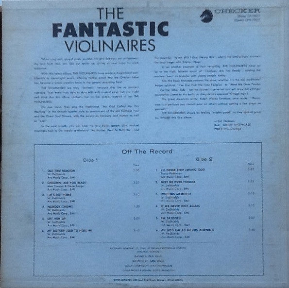 The Violinaires : The Fantastic Violinaires (LP, Album)