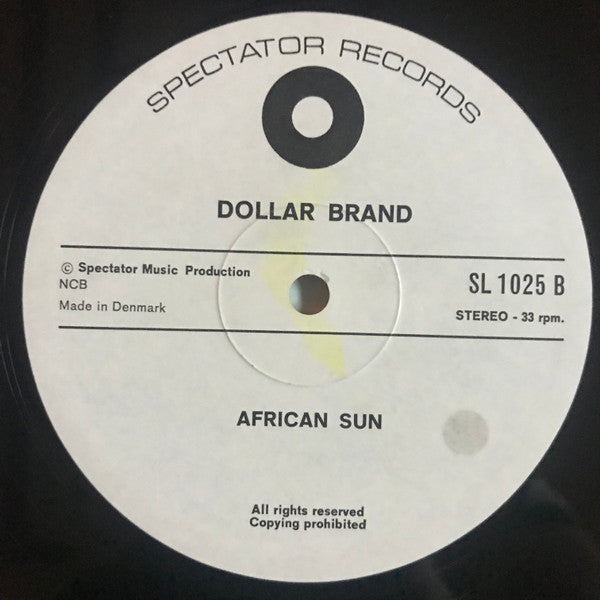 Dollar Brand : African Sun (LP, Album)