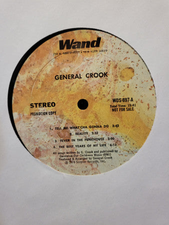 General Crook : General Crook (LP, Album, Promo, Mon)