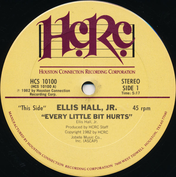 Ellis Hall : Every Little Bit Hurts / Back It Up (Try It Again) (12")