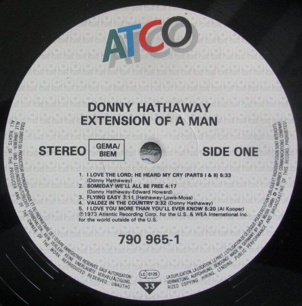 Donny Hathaway : Extension Of A Man (LP, Album, RE, Gat)