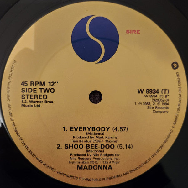 Madonna : Into The Groove (12", Pos)